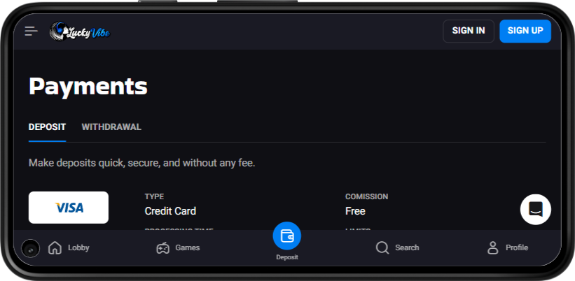 LuckyVibe casino app