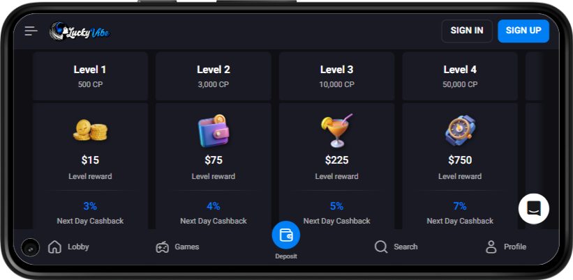 Lucky Vibe Web App
